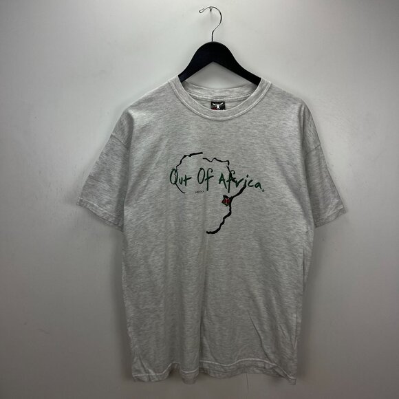 Vintage Out of Africa Kenya Nomadsaya Graphic Tee Large Gray Adult Unisex Fit - Picture 11 of 16